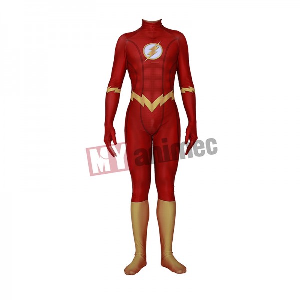 Superheroes Flash costume Lycra Fabric Bodysuit 