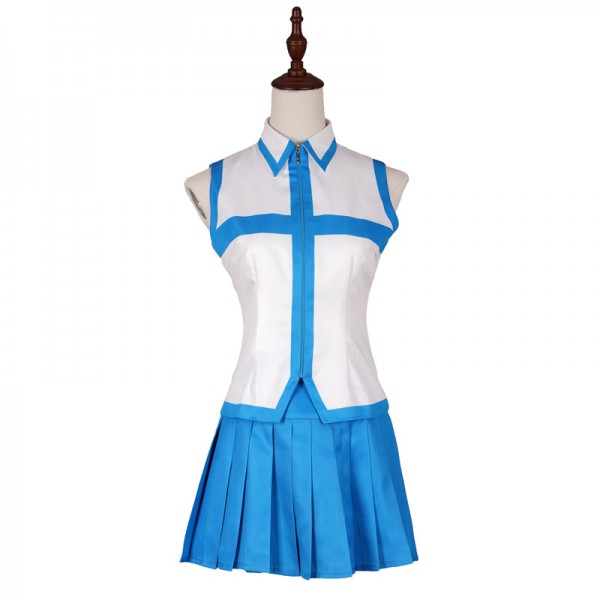 Fairy Tail Heroine Lucy Heartfilia cosplay skirt suit two piece set