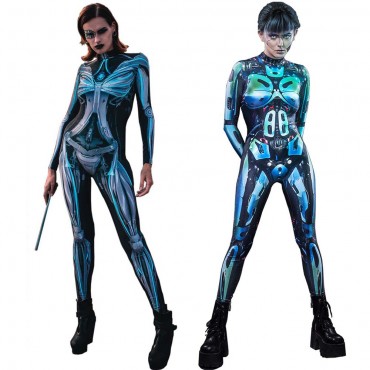 Halloween tights female robot costume stage cosplay jumpsuit 