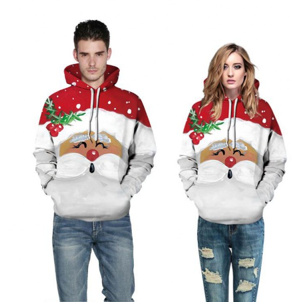 unisex santa couple costume christmas sweatshirt