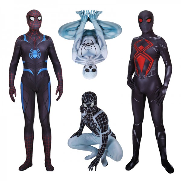 Spider-Man Cosplay Costume PS4 Insomniac  Spiderman Dark Secret War Spirit Spider Negative Suit