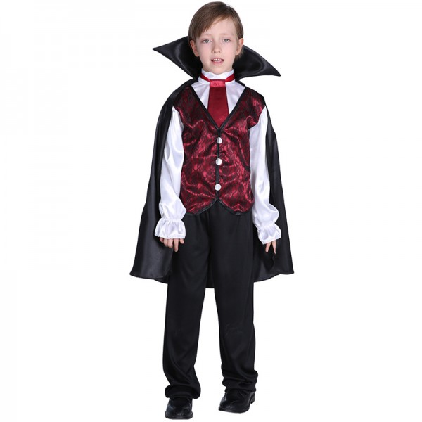 Halloween Vampire Cloak Costume For Boys