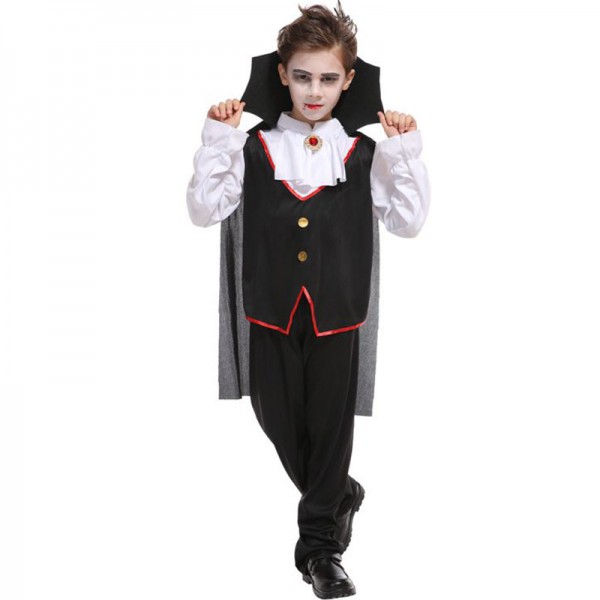 Halloween Vampire Cloak Costume Outfit For Boys