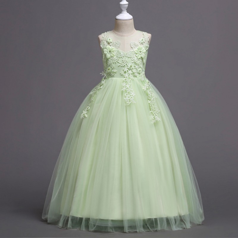 light green princess dress