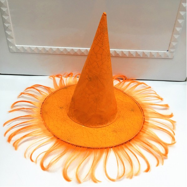 Halloween Unisex Witch Orange Hat