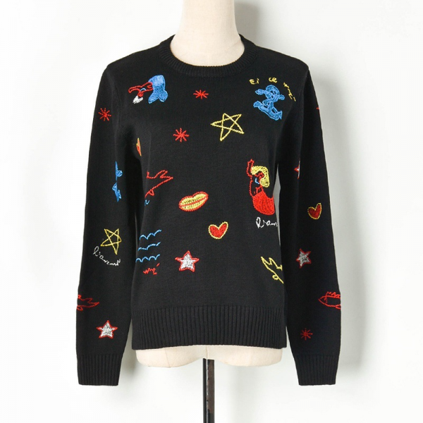 Mermaid and Star Snowflake Pullover Sweater