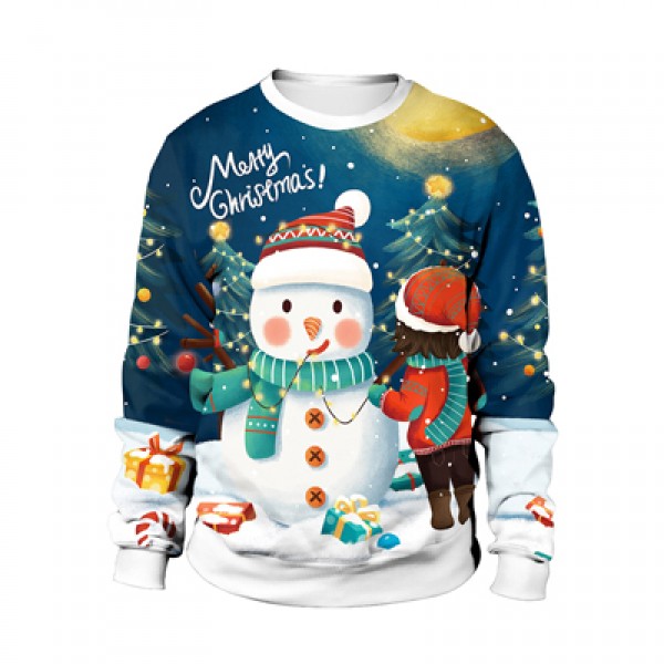  Christmas Sweatshirts Snowman And Kid Merry Christmas Hoodies 