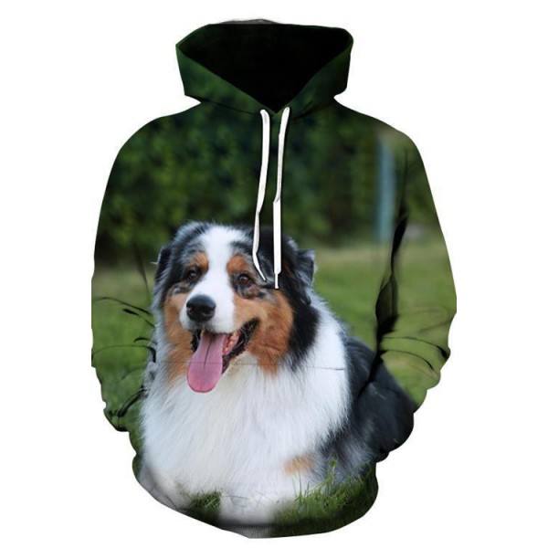 Animal Print Sweatshirt For Adults Cute Dog Print Hoodie