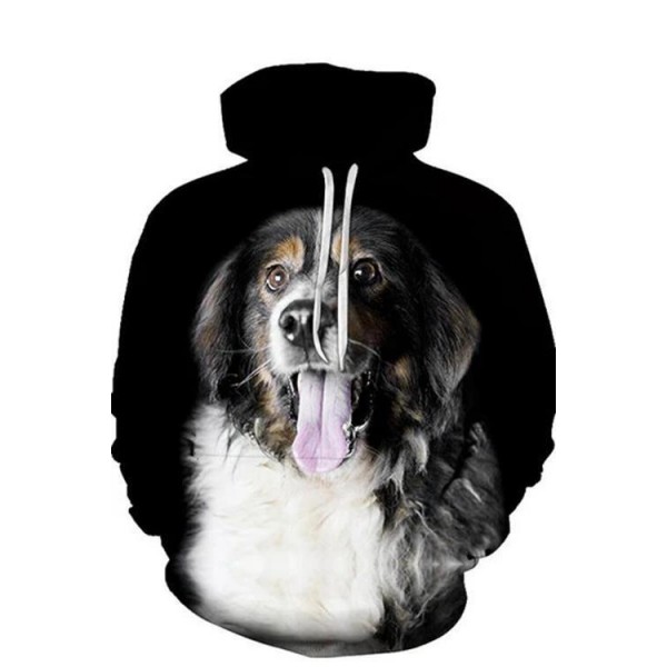 Black Plus Size Hoodie Adults Animal Sweatshirt