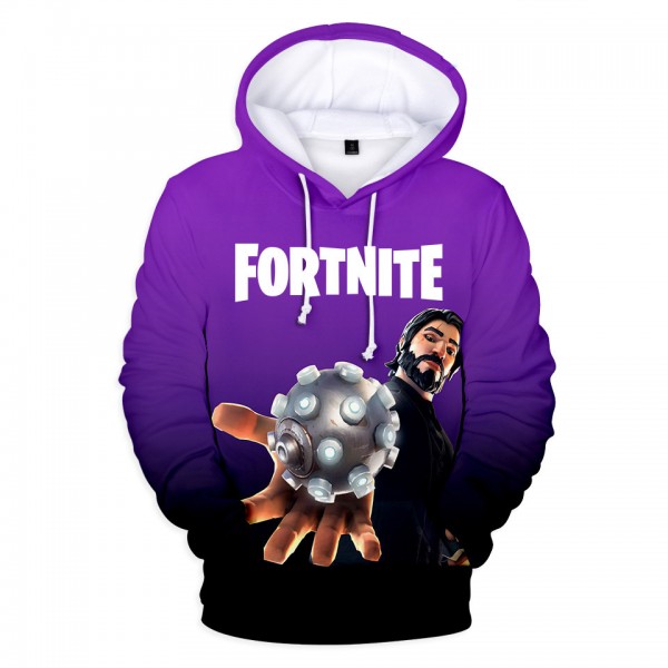 Fortnite Hoodie Purple Sweatshirt For Kids