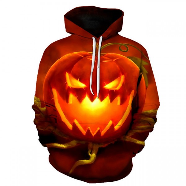 Adult Halloween Pumpkin Print Sweatshirt