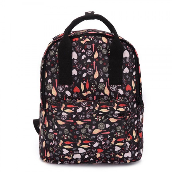 Black Leaf Casual Backpack