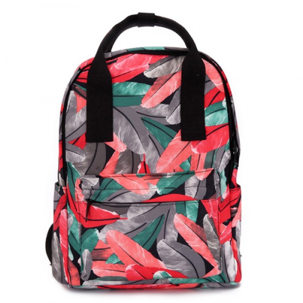 Colorful Feather Casual Backpack