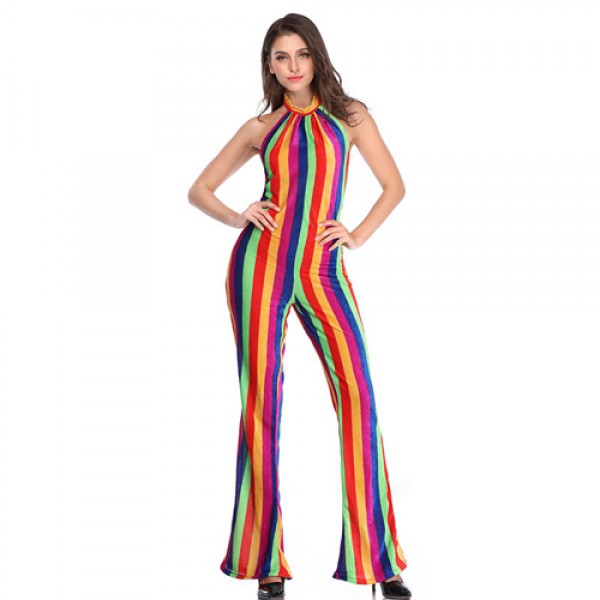 Cool Womens Rainbow Disco Costume
