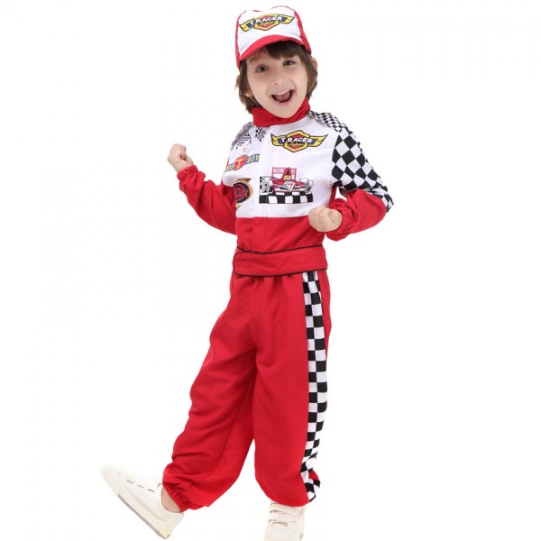 Boys Race Car Driver Red Costume