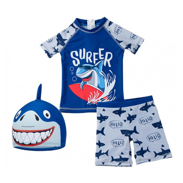Boys Multicolor Shark Beach Swimsuit