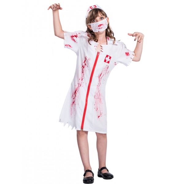 Girls Nurse Costume White Outfit