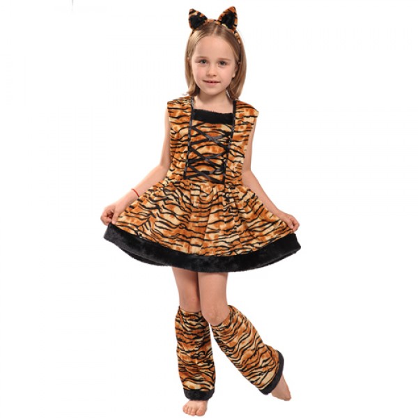 Cute Tiger Girls Halloween Costume