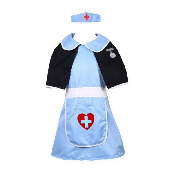 Girls Nurse Costume Blue 3 Pieces Outfit