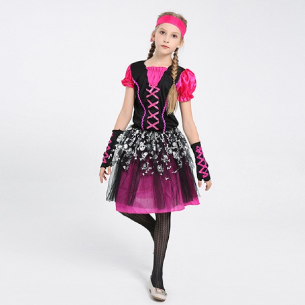 Girls Pirate Costume Halloween Dress