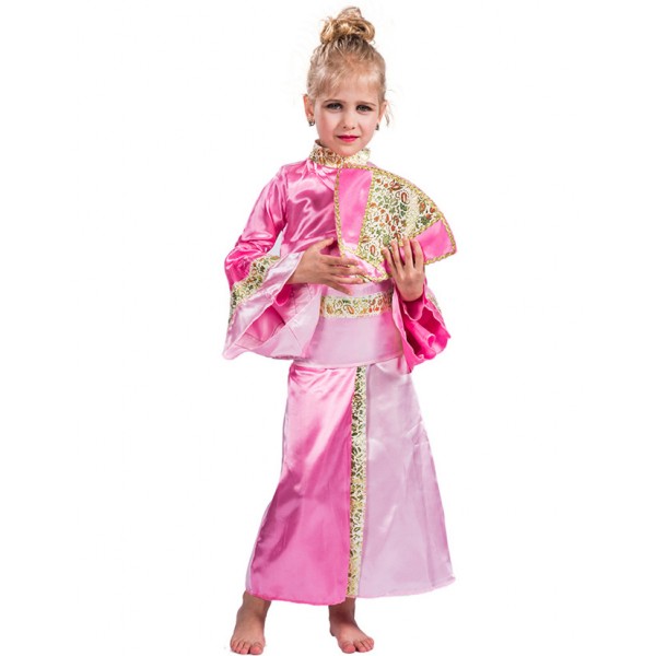 Girls Japanese Kimono Pink Dress