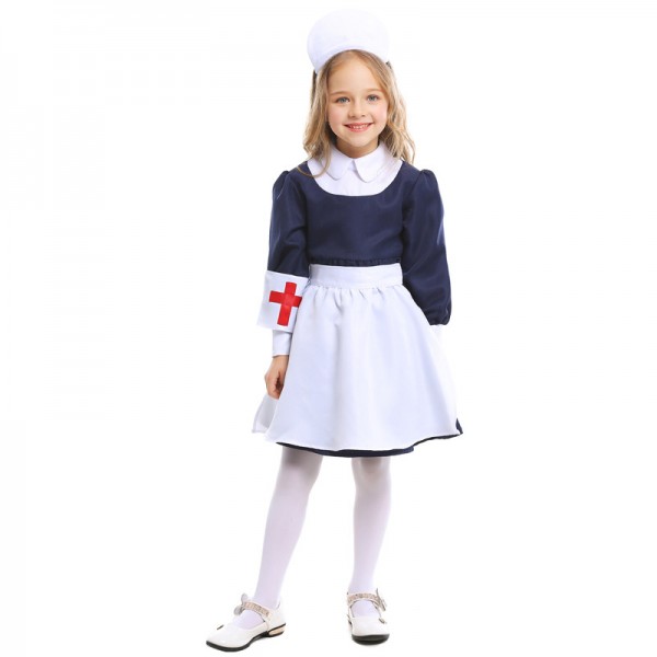Kids Nurse Costume Dress Outfit