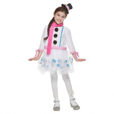 Girls Frosty The Snowman Costume