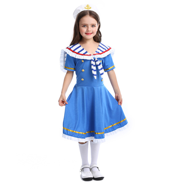 Girls Cute Sailor Costume Outfit