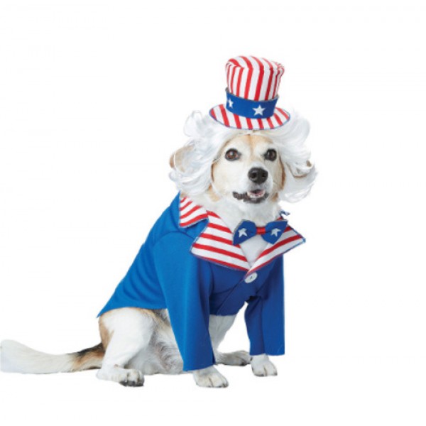 Blue Uncle Sam Dog Costumes