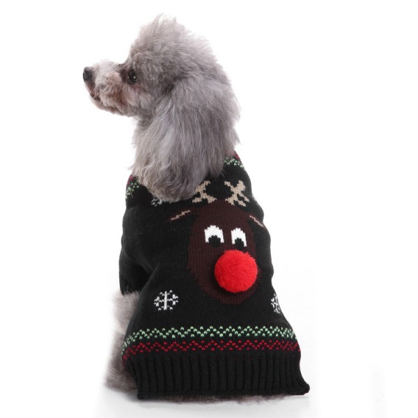Black Puppy Dog Christmas Deer Costume