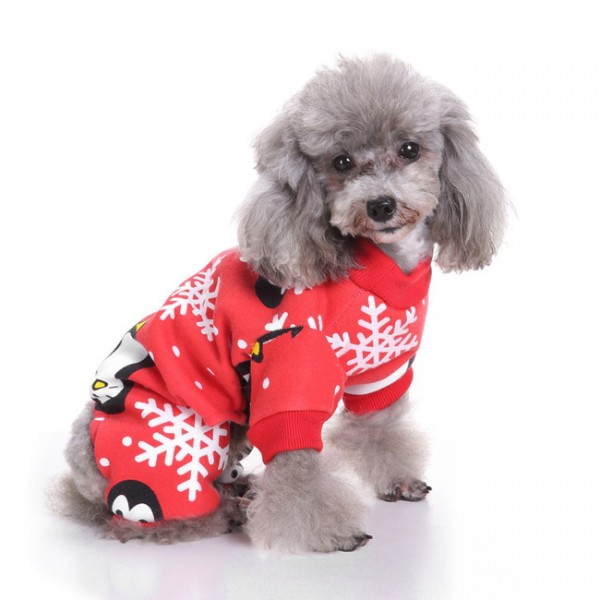 Christmas Cute Snowflake And Penguin Dog Costume