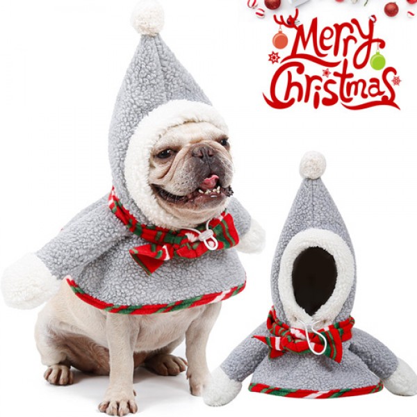 Cool Pet Dog Gray Christmas Costume 