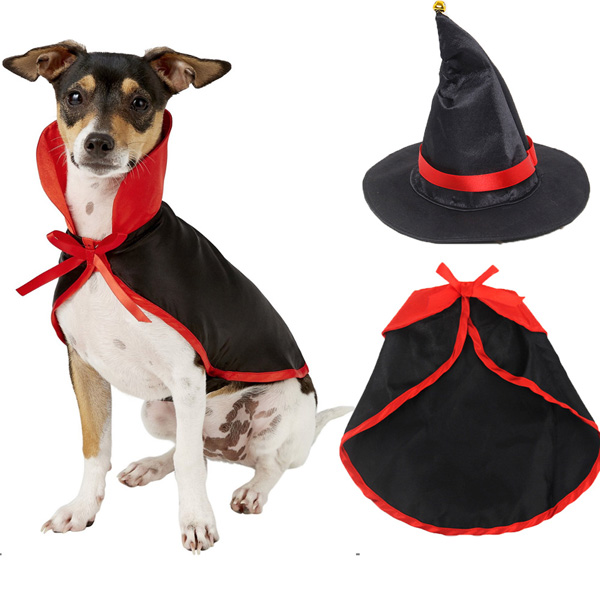 Cool Pet Dog Witch Costume With Hat 