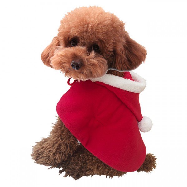 Cute Dog Christmas Elf Costumes Cape