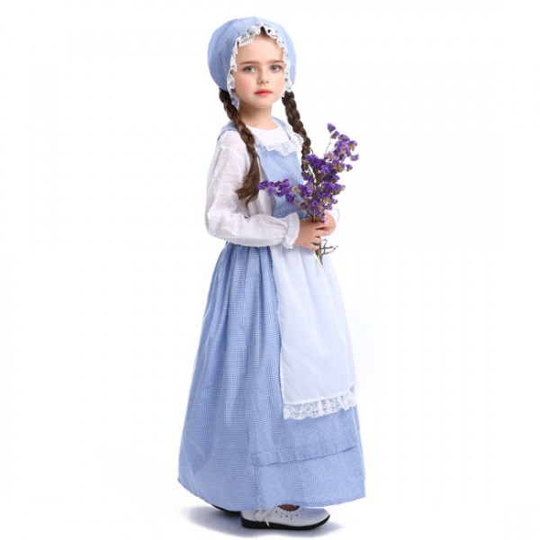 Girl’s Sweet Blue Maid Costume