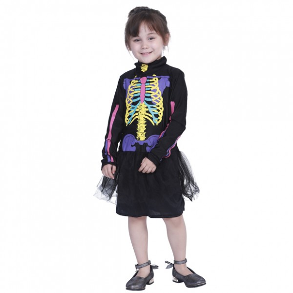 Girl’s Black Skeleton Boner Costumes
