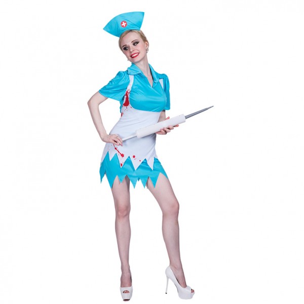 Girl’s Blue Nurse Costume Dress