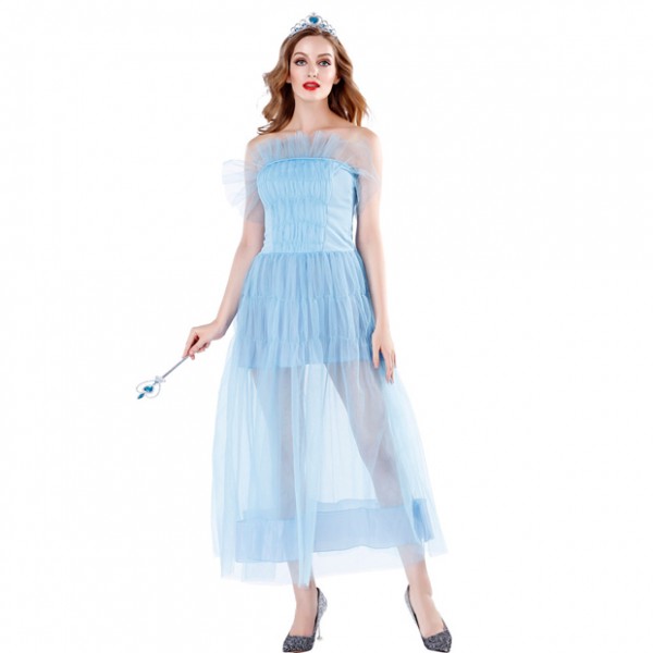 Adult Princess Costumes Fairy Tale Blue Dress