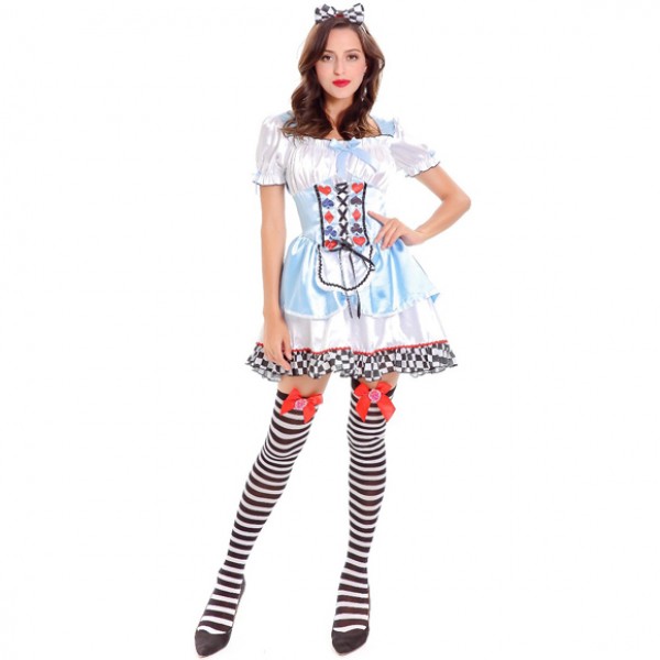 Adult Queen Of Hearts White Dress Costume