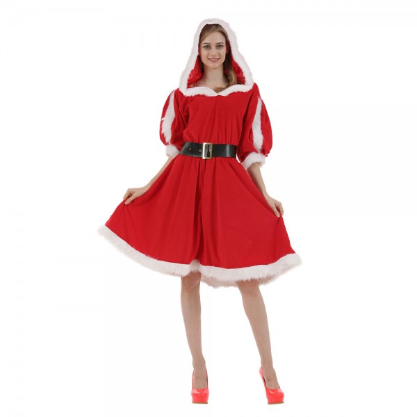 Adults Christmas Costume Girls Red Dress