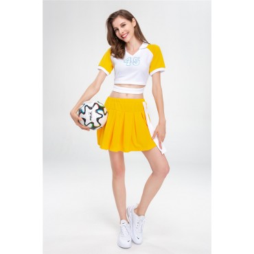 Womens Football Cheerleader Costume Outfit