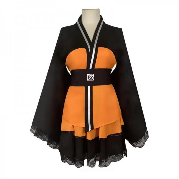Adult Female Naruto Uzumaki Orange And Black Costume