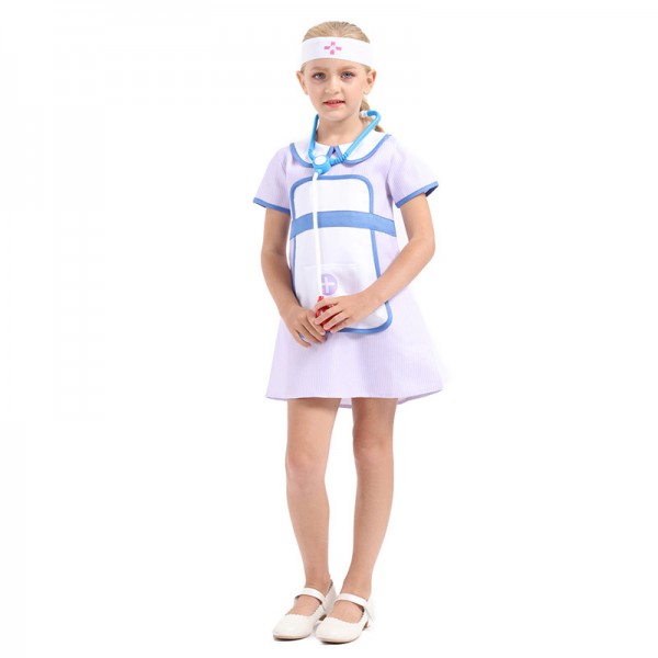 Girl’s Sweet Nurse Costume Short Dress