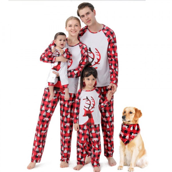 Family Matching Christmas Red Deer Pajamas