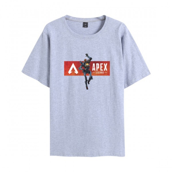 Gray Game Character Apex Legends Short Sleeve Shirts