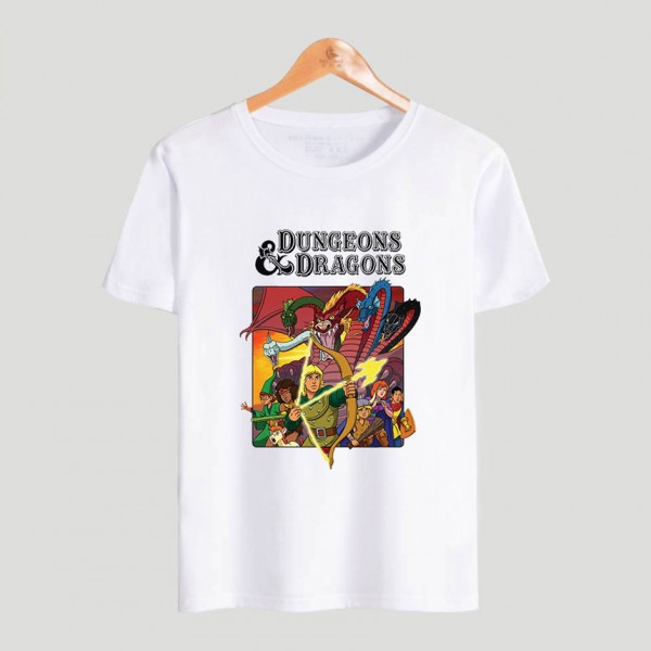 Cool Dungeon And Dragons White T Shirts Short Sleeve
