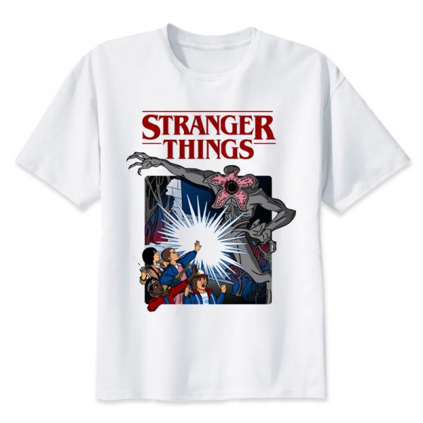 Characters Stranger Things Short Sleeve Shirts