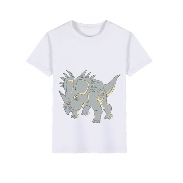Animal Dinosaur Round Neck T Shirts For Kids