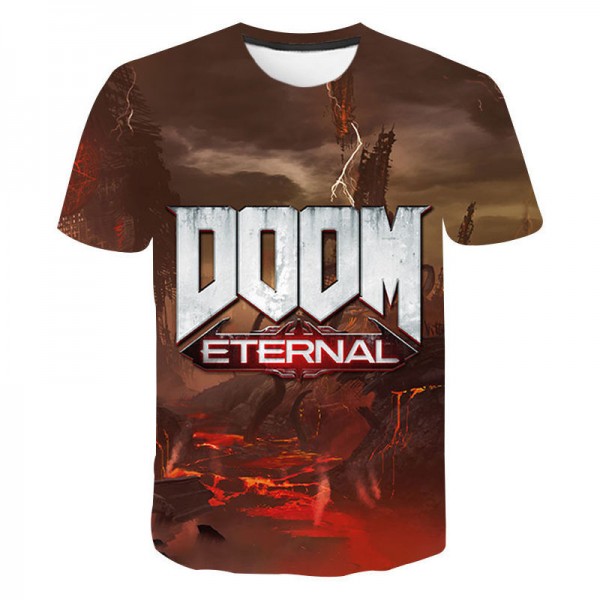 Cool Colorful Doom Short Sleeve T Shirts