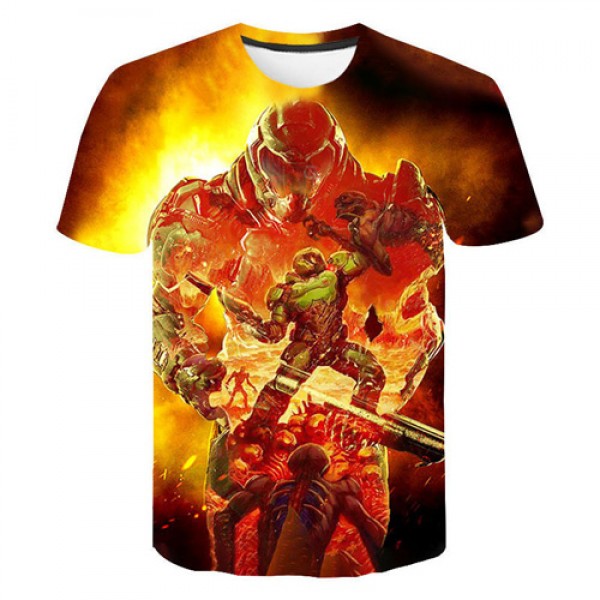 Doom Colorful Short Sleeve T Shirts 